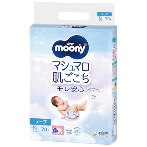 ムーニー マシュマロ肌ごこちモレ安心 テープ S